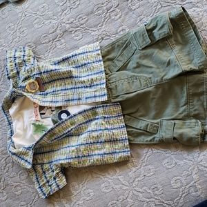 Cute! Baby boy's 3 piece shorts set